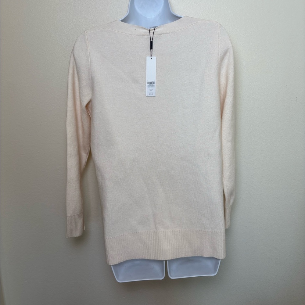 Chicos pullover button side sweater in cream NWT - image 3